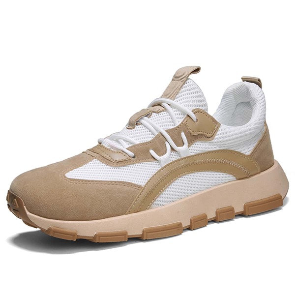 

Men Two Tone Mesh Panel Lace-up Front Sneakers, Multicolor
