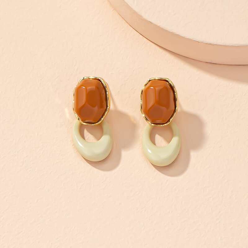 

Geo Drop Earrings, Multicolor