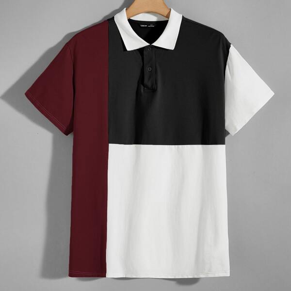 

Men Colorblock Polo Shirt, Multicolor