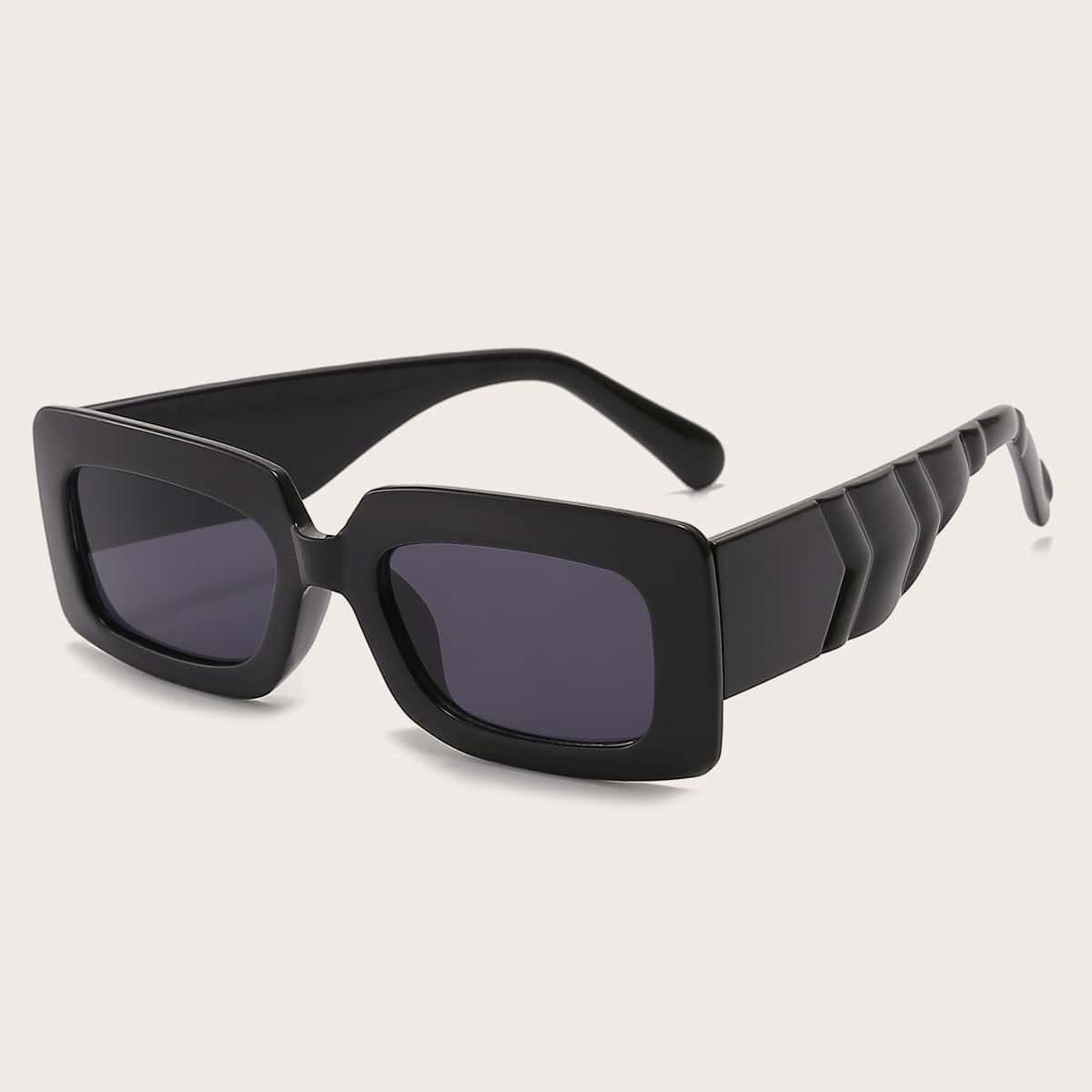 

Guys Square Frame Sunglasses, Black