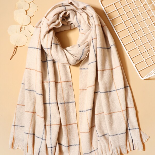 

Plaid Print Scarf, Multicolor
