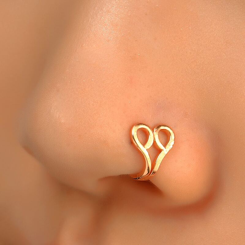 

Structured Nose Ring, Gold
