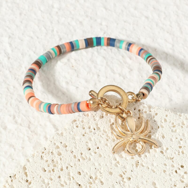 

Spider Decor Bracelet, Multicolor
