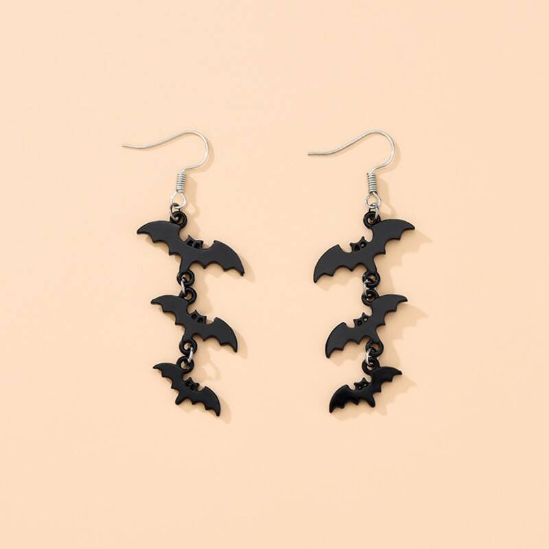

Spider Drop Earrings, Black