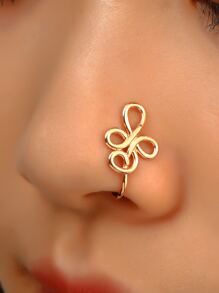 จิวจมูก/ห่วงใส่จมูก สำหรับผู้เจาะจมูก - สีเหลืองทอง - ดู 1