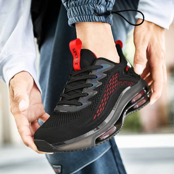 

Men Minimalist Air Cushion Design Sneakers, Multicolor