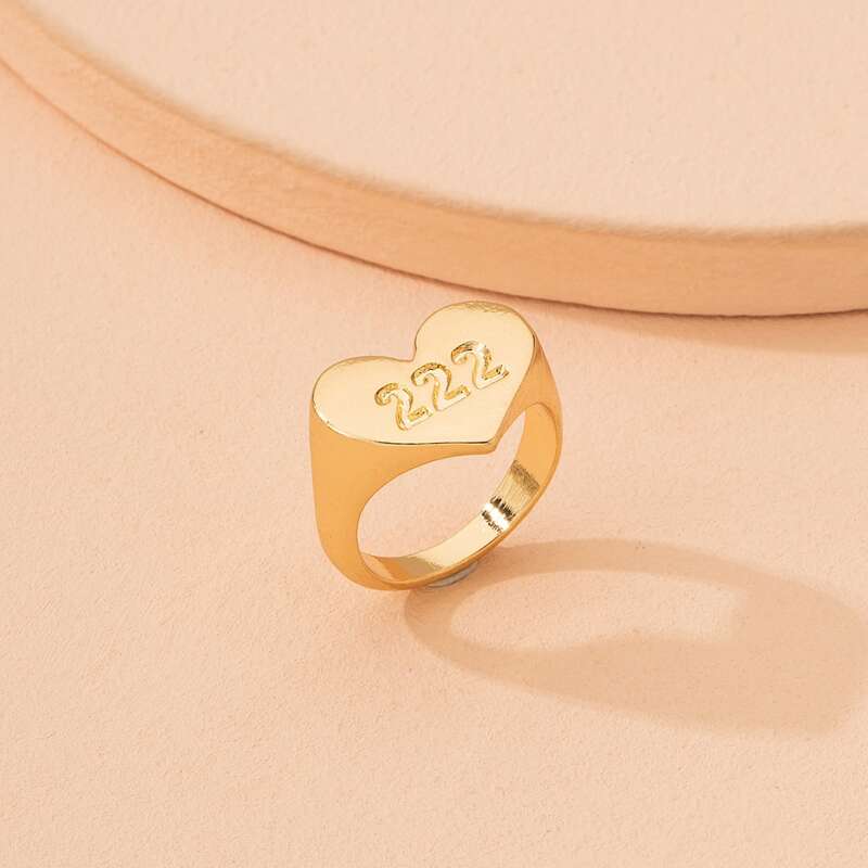 

Number Design Ring, Gold