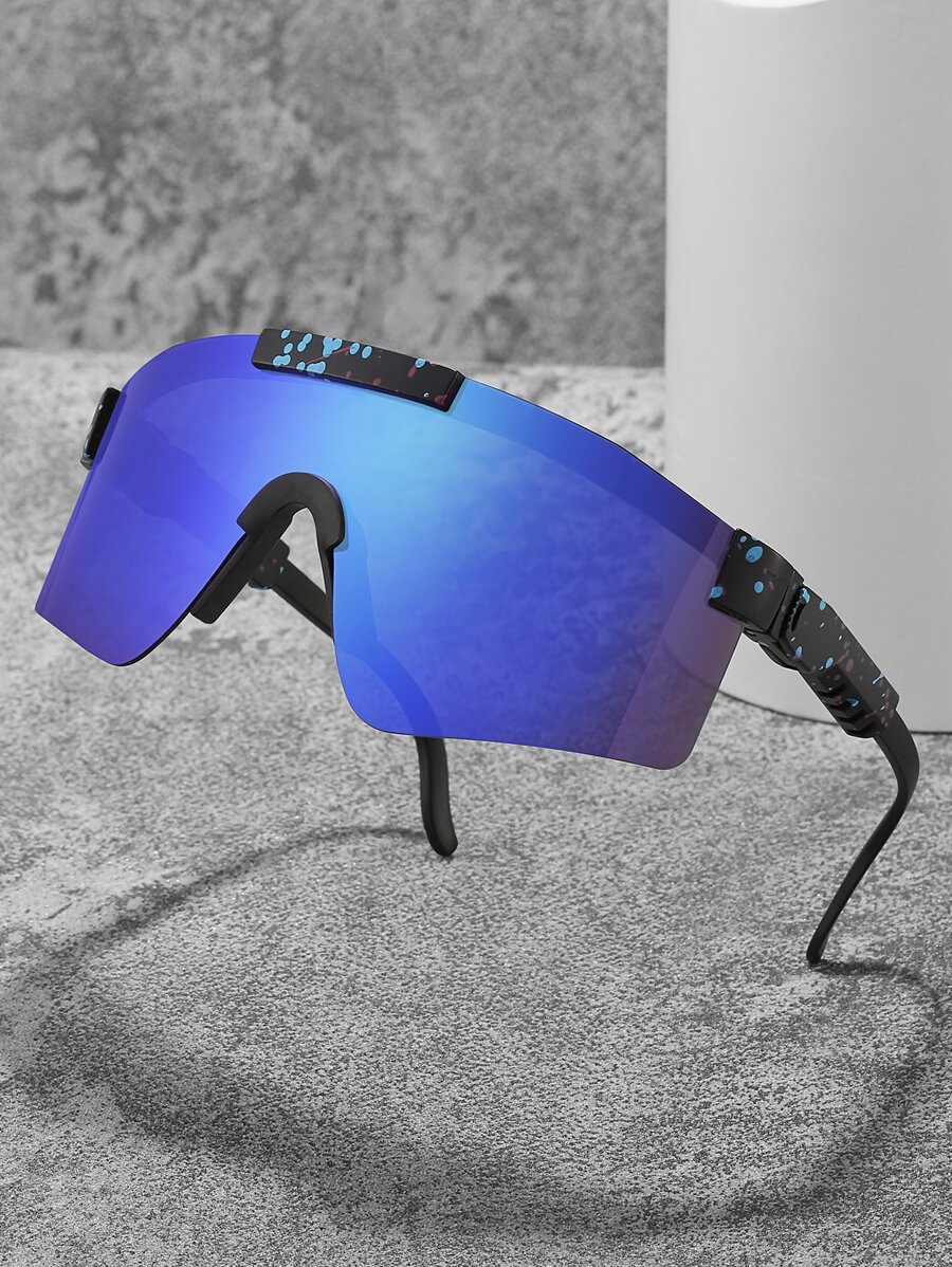 1 件女士户外防风骑行运动眼镜，彩色镜片适合骑行