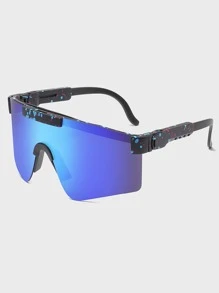 1 件女士户外防风骑行运动眼镜，彩色镜片适合骑行