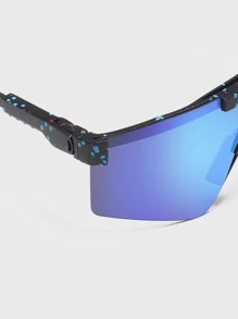 1 件女士户外防风骑行运动眼镜，彩色镜片适合骑行