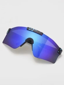 1 件女士户外防风骑行运动眼镜，彩色镜片适合骑行