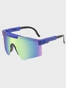 1 件女士彩色户外防风运动眼镜，适合骑行，一体式运动眼镜，适合骑行 - 彩色 - 查看 3