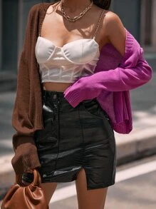 Aveloria Two Tone Drop Shoulder Cardigan Fall Cloth For Women - Multicolor - View 1