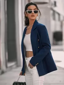Aveloria Modichic Double Breasted Decor Pocket Blazer Workwear 