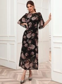 Seusyu Blommig Elegant Klänning - Multifärgad - Visa 1