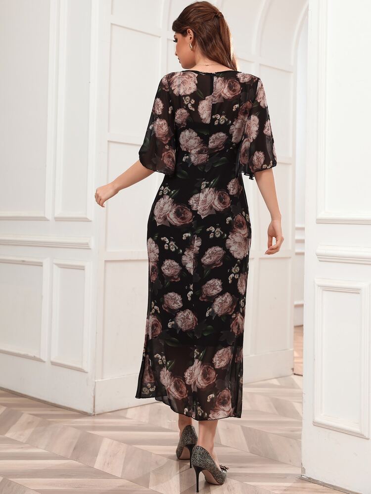 Seusyu Blommig Elegant Klänning - Multifärgad - Visa 2