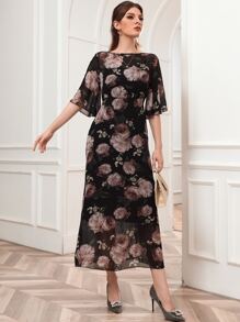 Seusyu Blommig Elegant Klänning - Multifärgad - Visa 6