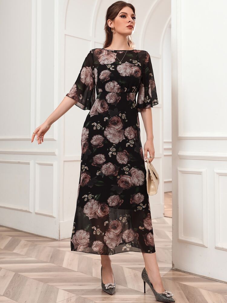 Seusyu Blommig Elegant Klänning - Multifärgad - Visa 6