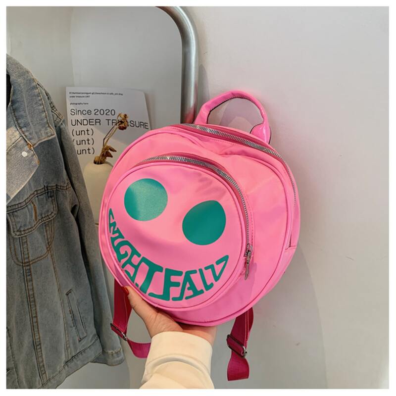

Letter Graphic Backpack, Pink