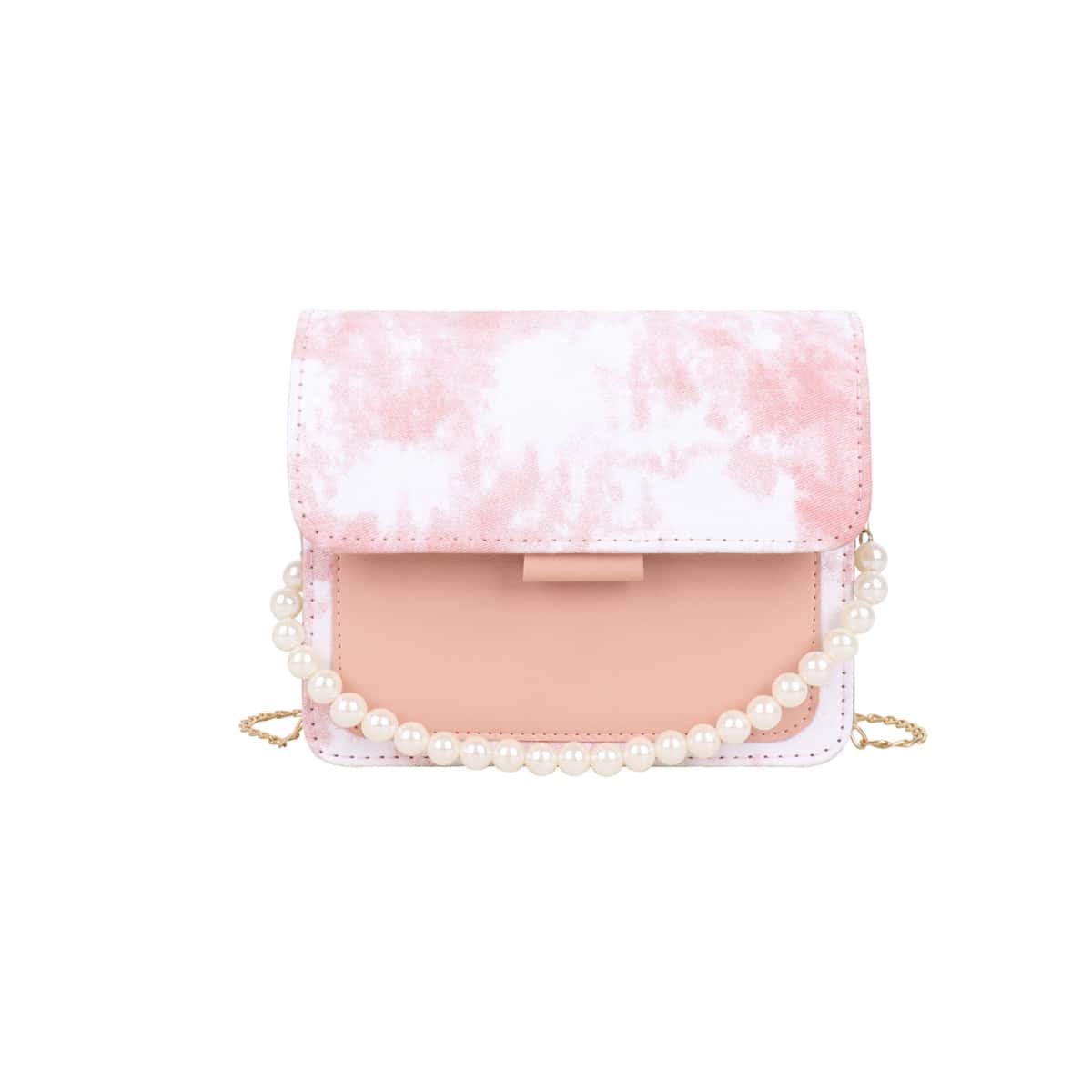 

Tie Dye Flap Satchel Bag, Pink