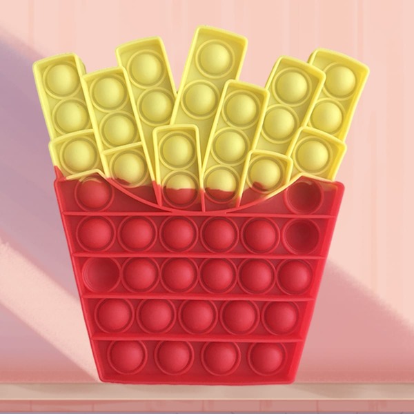 

Fries Shaped Push Pop Bubble, Multicolor