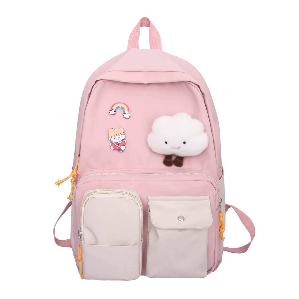 Pocket Front Backpack, Pink