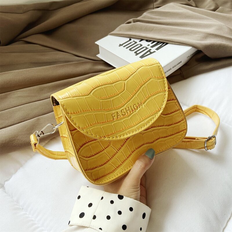 

Croc Embossed Crossbody Bag, Yellow