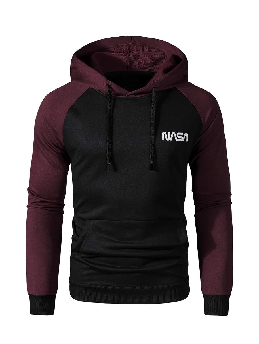 Manfinity Homme Áo nỉ Nam Dây kéo Túi Khối Màu Lá thư Giải trí - Nhiều màu - Xem 1