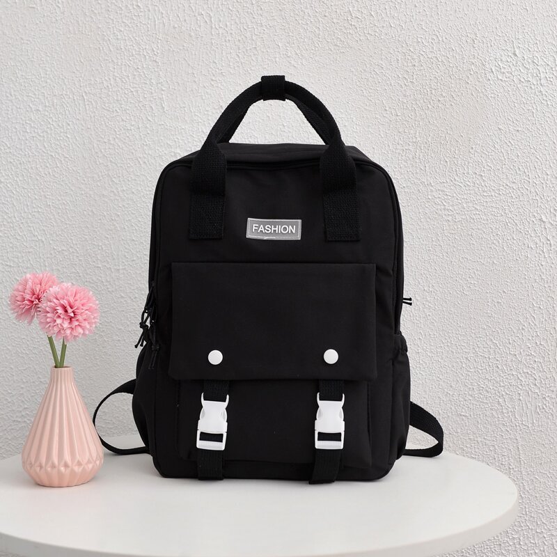 

Double Buckle Backpack, Black
