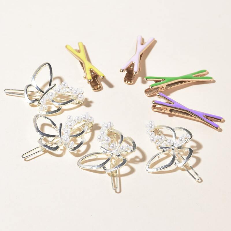 

8pcs Butterfly Hair Clip, Multicolor