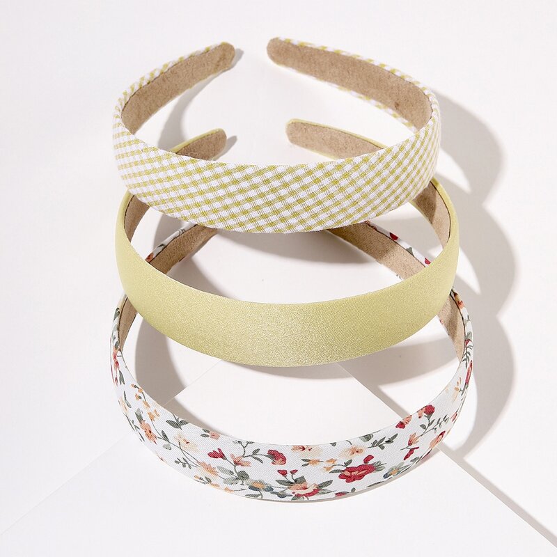 

3pcs Graphic Wide Headband, Multicolor
