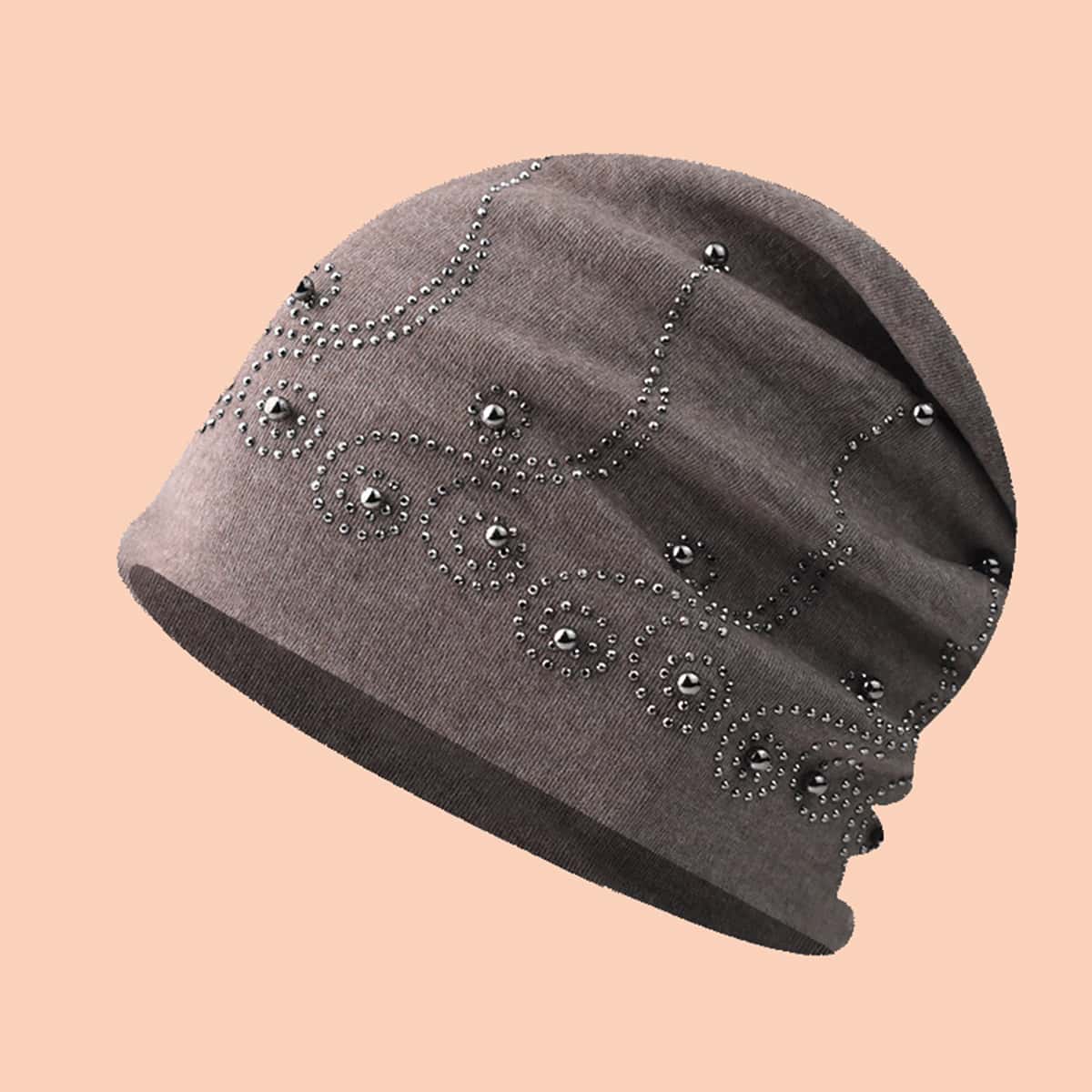 

1pc Simple Hat, Brown