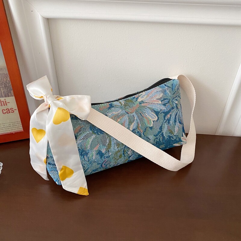 

Flower Graphic Shoulder Bag, Multicolor