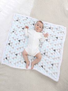 嬰兒三角形印花毯子 - 彩色 - 查看 3