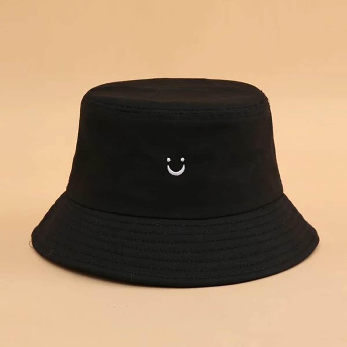 

1pc Plain Bucket Hat, Black