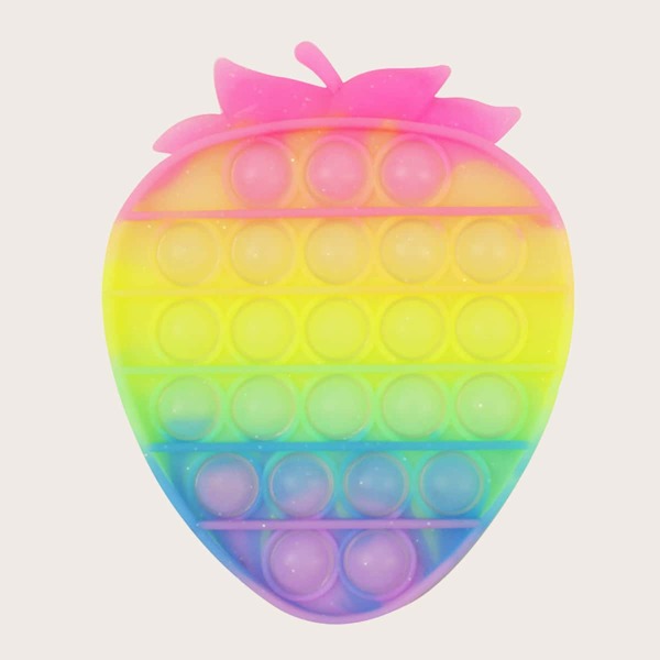 

1pc Strawberry Shaped Push Pop Bubble, Multicolor