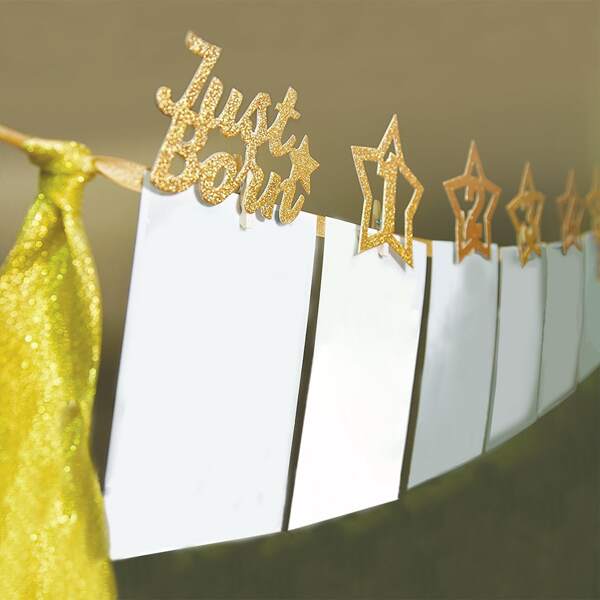 

1set Photo Clip With Rope, Gold