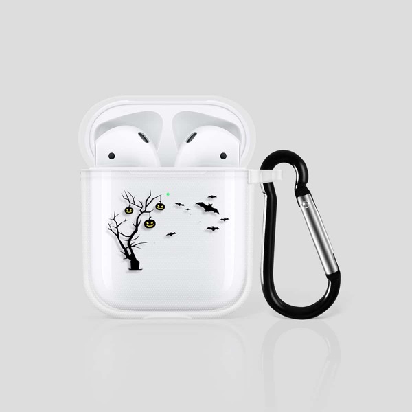 

Чехол для Airpods на хэллоуин с узором тыквы, Чёрный