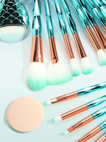 MAANGE 21pcs Professional Makeup Brush Set&1pc Powder Puff,Makeup Tools With Soft Fiber For Easy Carrying,Foundation Brush,Eye Shadow Brush,Smudge Brush,Eyebrow Brush,Brush Set For Travel,Brush Set,Makeup Brush Kit,Make Up Brush Set,Make Up Set Complete,Makeup Brush Set,Complete Makeup Kit,Brush Kit,Brushes Makeup Set,Makeup Gift Set - Baby Blue - View 3