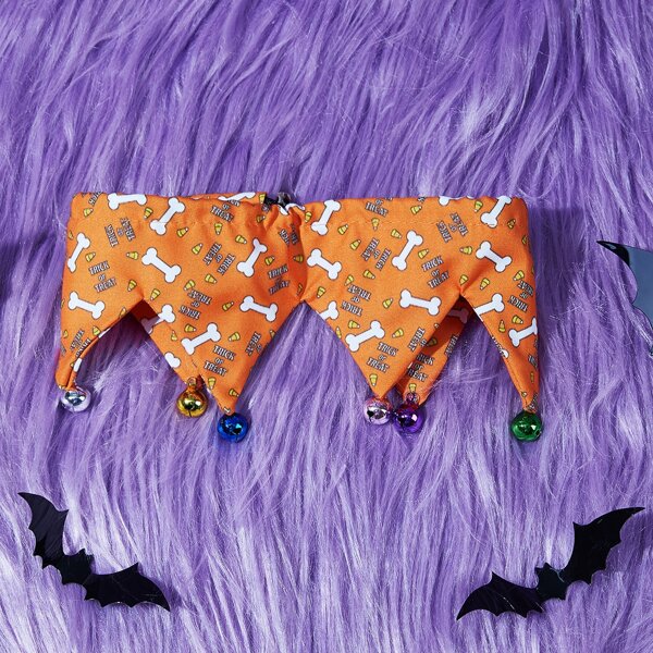 

Halloween Crown Shaped Pet Collar, Multicolor