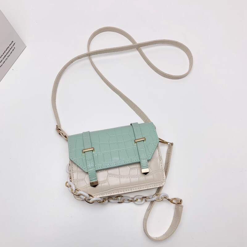 

Colorblock Flap Shoulder Bag, Green