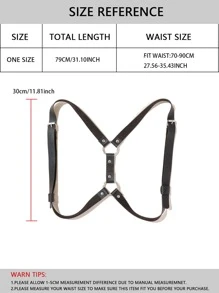 Body Harness Belt - Black - View 5