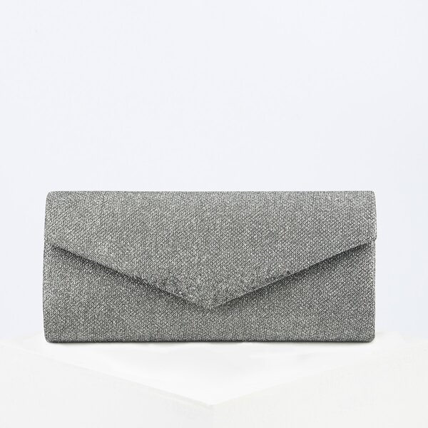 

Glitter Flap Square Bag, Grey