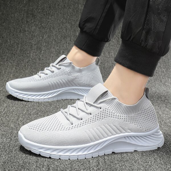 

Men Minimalist Knit Running Shoes, Grey