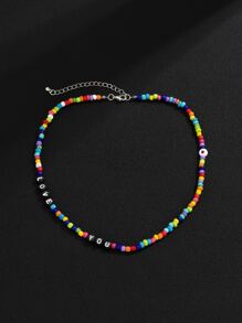 時尚流行男士彩色串珠項鍊，適合珠寶禮物和時尚外觀
