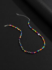 時尚流行男士彩色串珠項鍊，適合珠寶禮物和時尚外觀