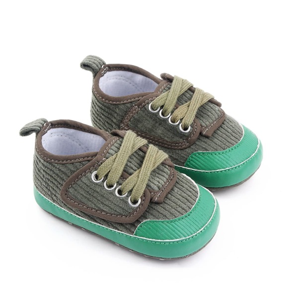 

Baby Two Tone Lace Up Design Sneakers, Green