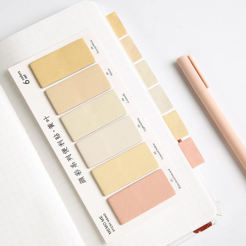 

1pc Minimalist Sticky Note, Multicolor