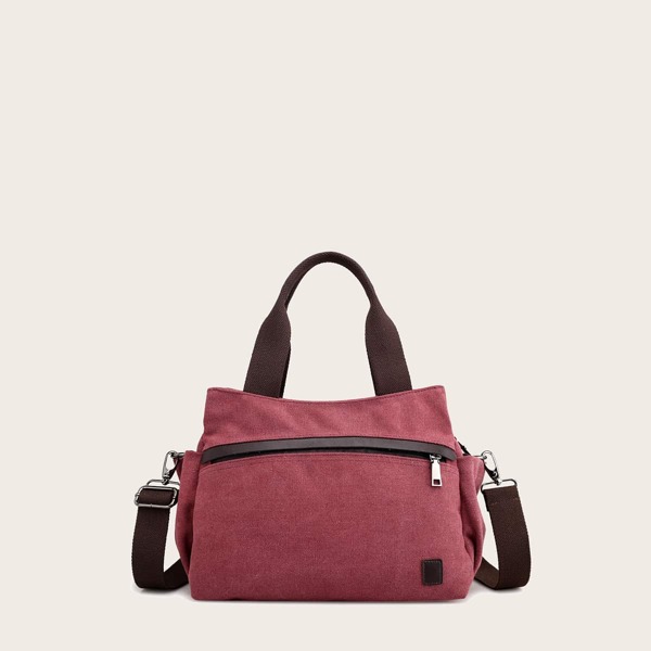

Minimalist Large Capacity Tote Bag, Maroon