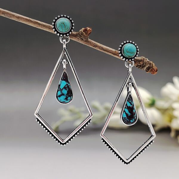 

Turquoise Decor Drop Earrings, Multicolor